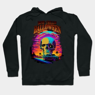 Bone Chillin Halloween Scary Skull Car Spooky Skeleton Horror Haunted House Hoodie